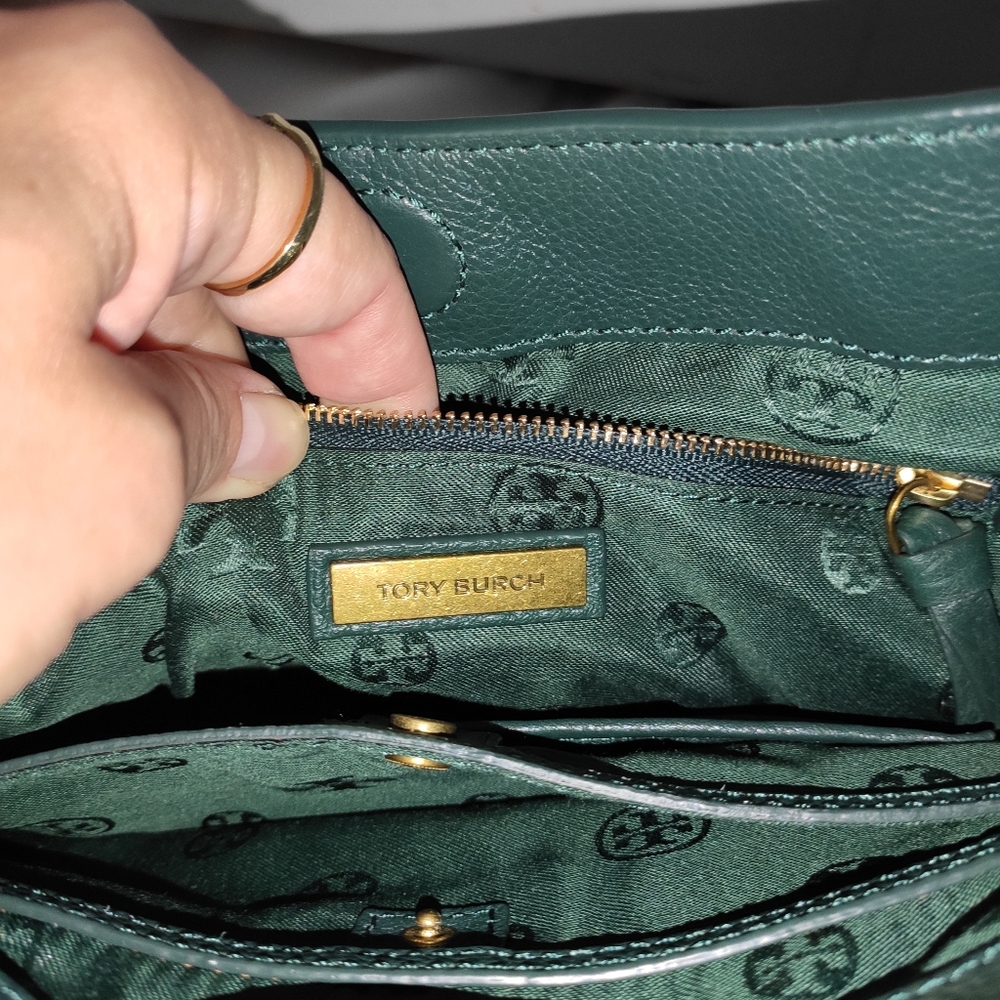 TORY BURCH Small Frances Satchel Jitney Green - Picture 14 of 17
